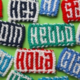 Knit Hello! Typographic Knitting from Nametag to Statement Blanket